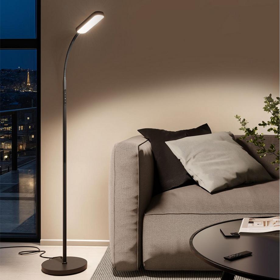 Tectake  Lampadaire PRISMA 5 modes d'éclairage LED 12 W 