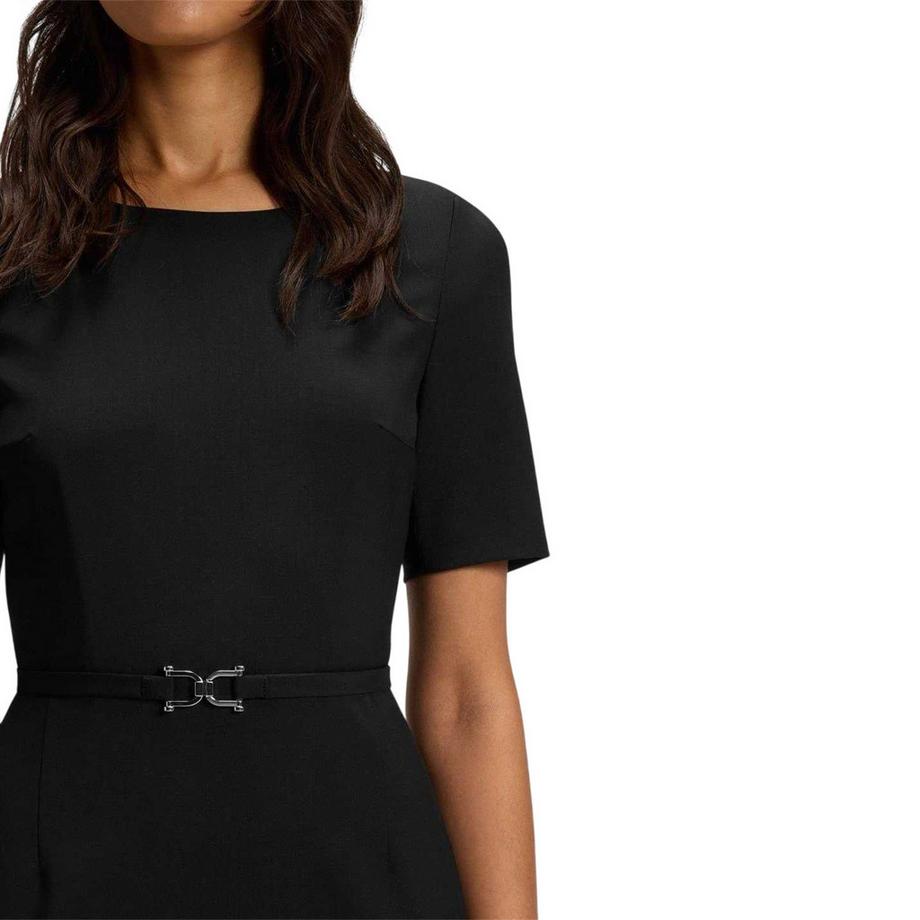 BOSS Daleah Vestito Shift Scollo A Barchetta Maniche Corte  