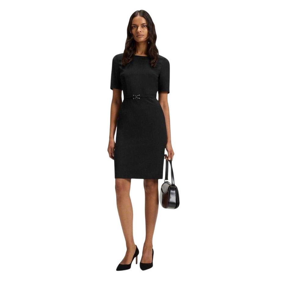 BOSS Daleah Vestito Shift Scollo A Barchetta Maniche Corte  