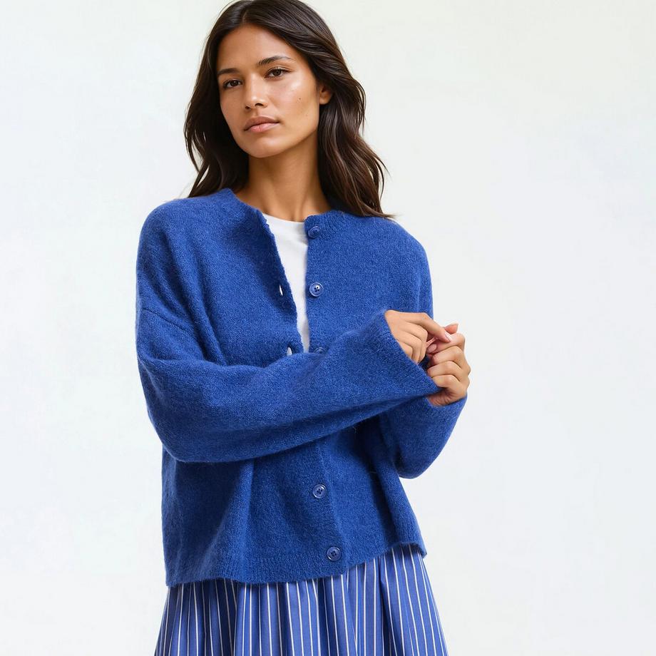 Cardigan alpaga mélangé