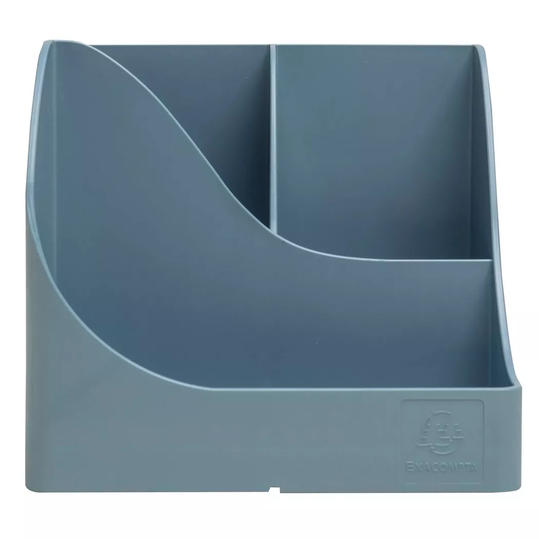 Exacompta Stifteköcher "Pen Wave AutentiK" 5 Fächer, blau-grau