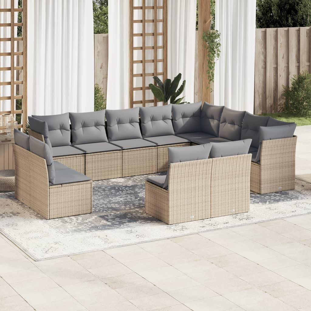 VidaXL set divano da giardino Polirattan  