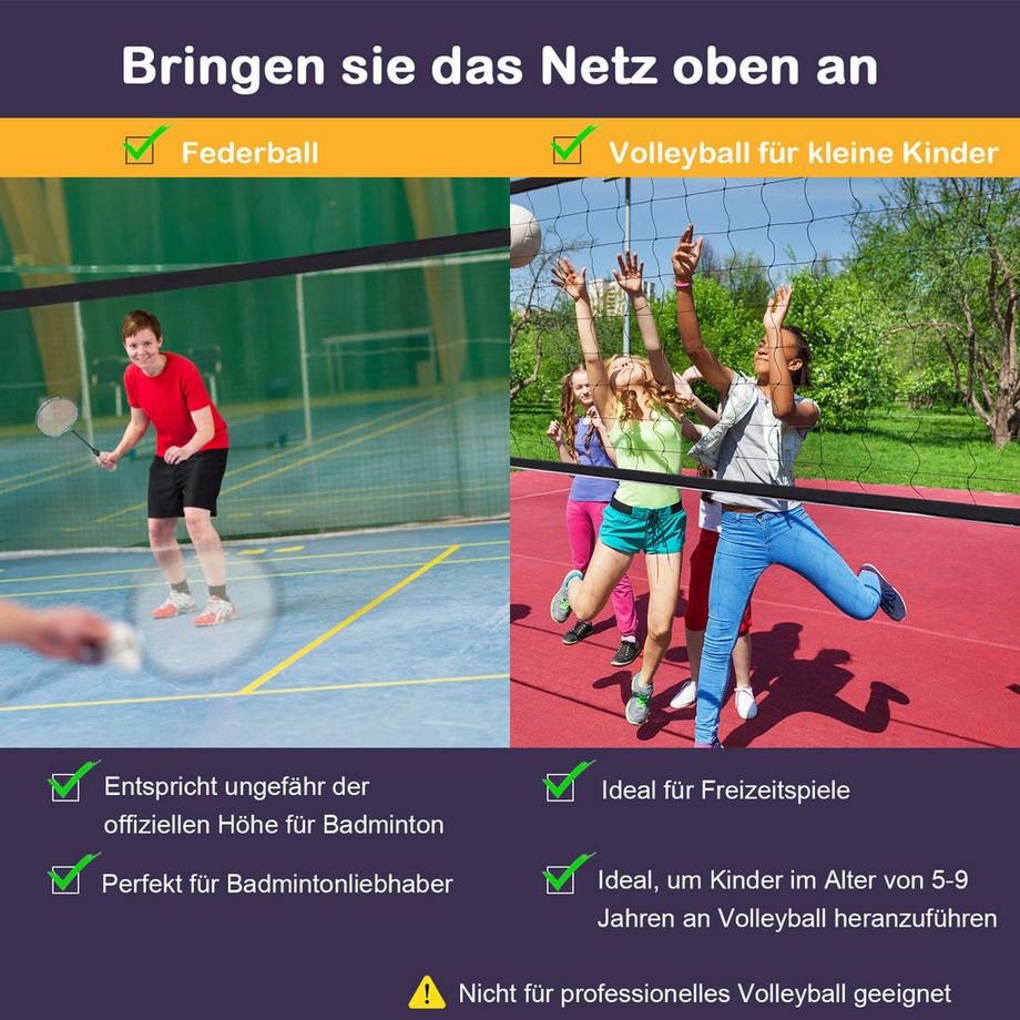 HOMCOM  Badmintonnetz 