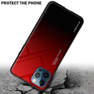 Cadorabo  Housse compatible avec Apple iPhone 13 PRO - Coque de protection bicolore en silicone TPU et dos en verre trempé 