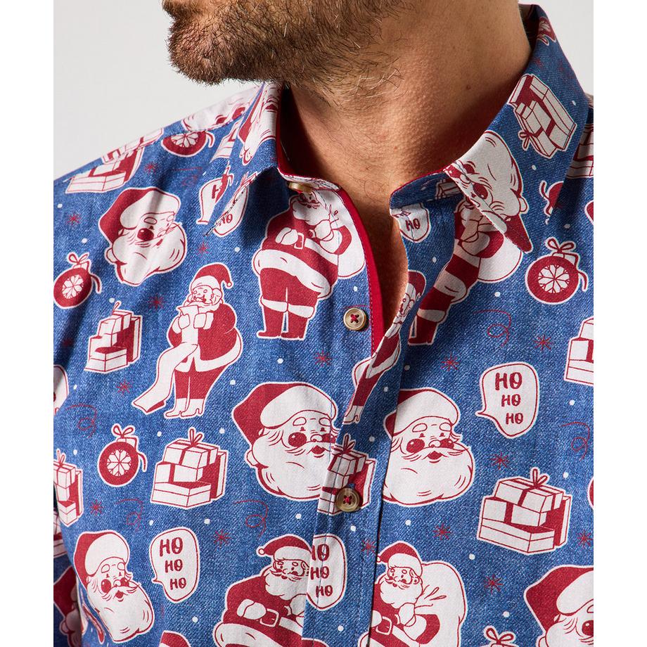 Joe Browns Langarmhemd mit Weihnachtsmannmotiv  