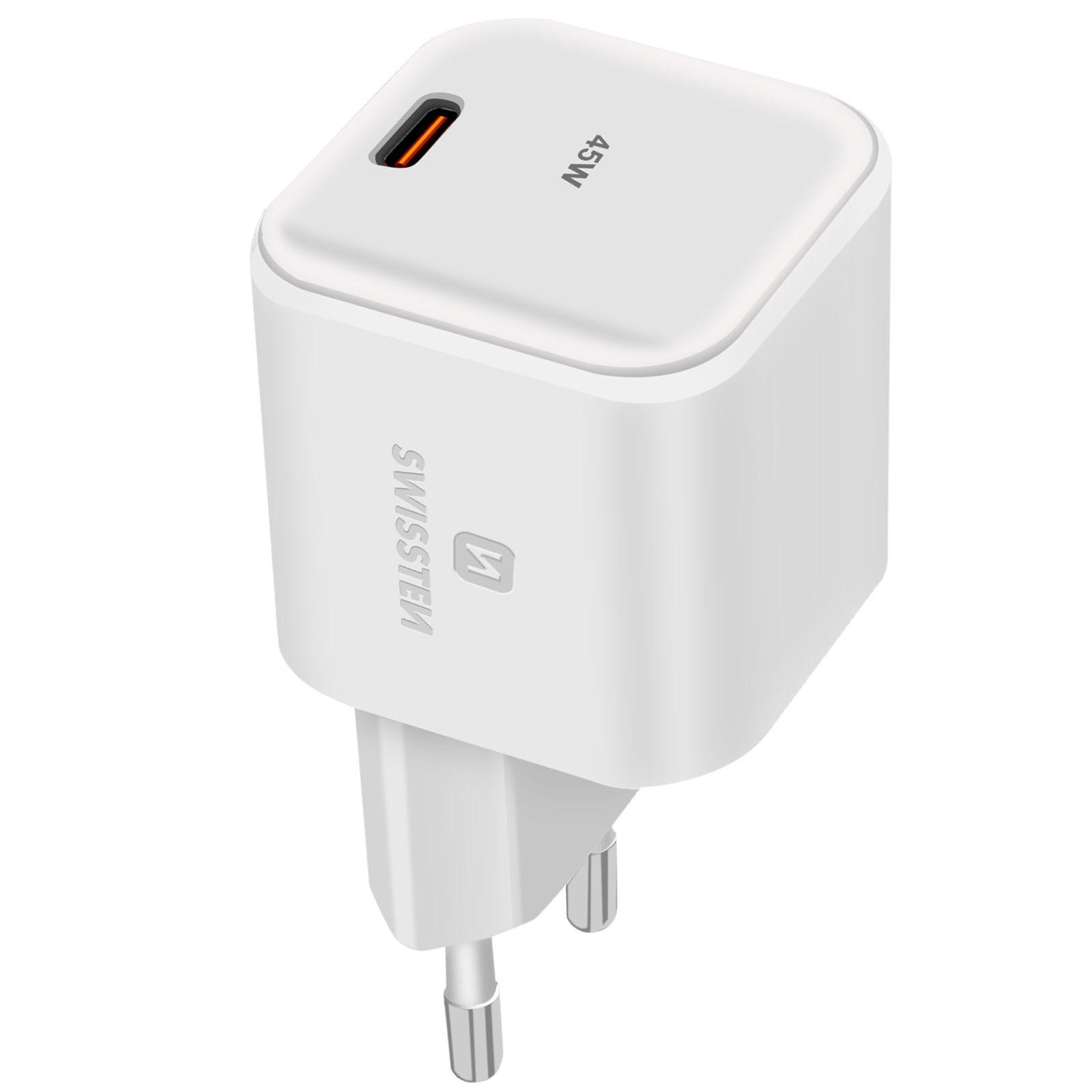 SWISSTEN  Chargeur Mural USB C 45W Swissten Blanc 