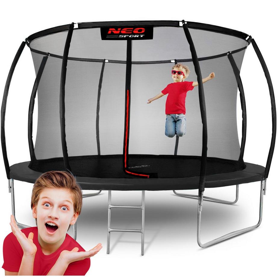 Trampolino da giardino 12ft/374cm con rete di sicurezza interna Neo-Sport