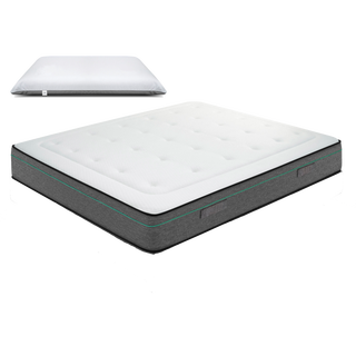 AB Matelas Materasso da sogno | 90x190 cm con 1 cuscino viscoelastico 60x60 cm | Memoria di forma 50 kg/m³ | 23 cm  