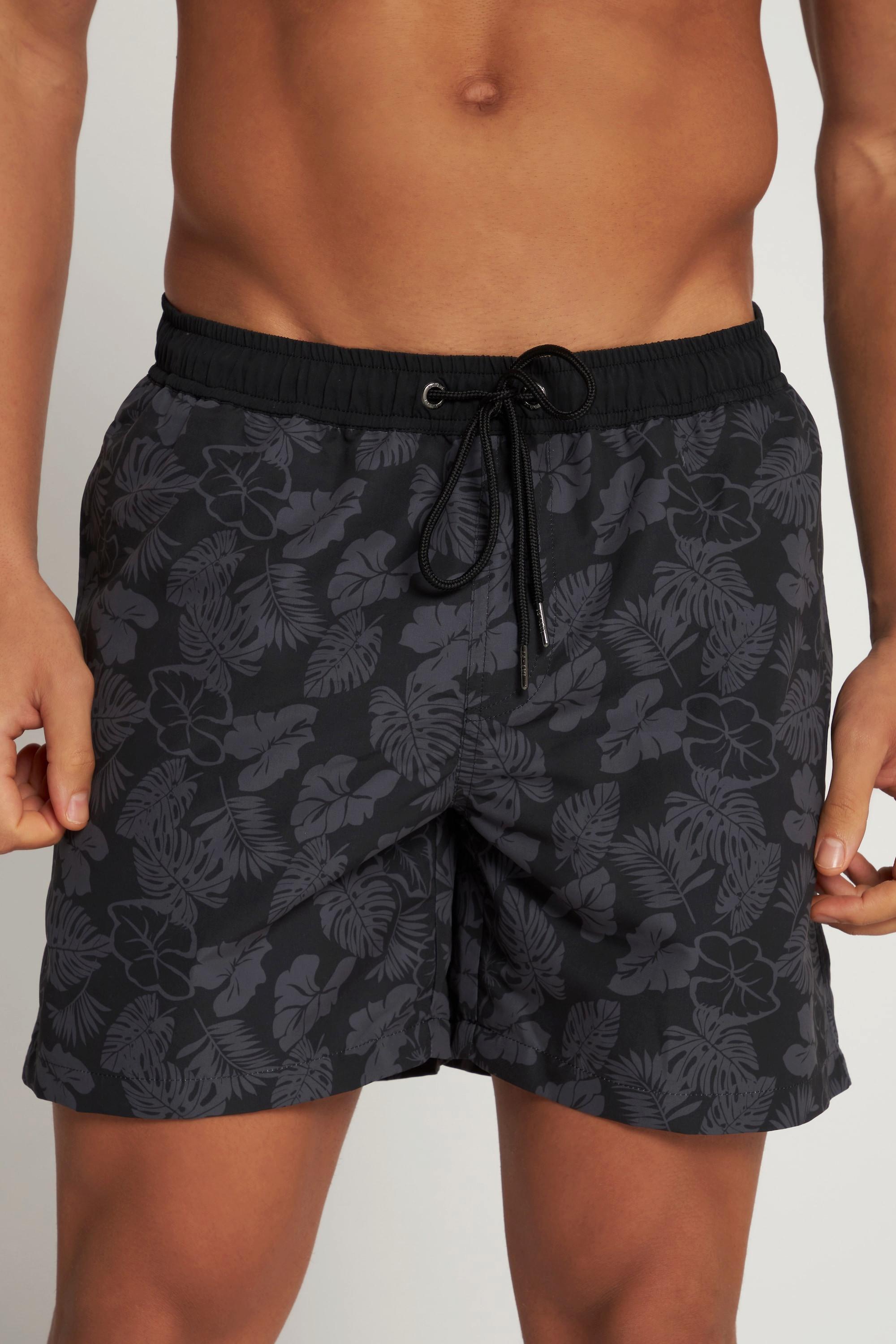 JP1880  Shorts da mare con cintura elastica e stampa floreale 