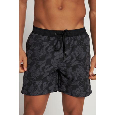 JP1880  Shorts da mare con cintura elastica e stampa floreale 