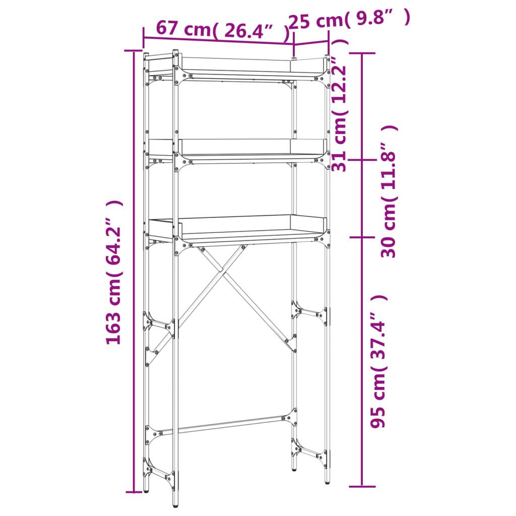 VidaXL scaffale per lavatrice  