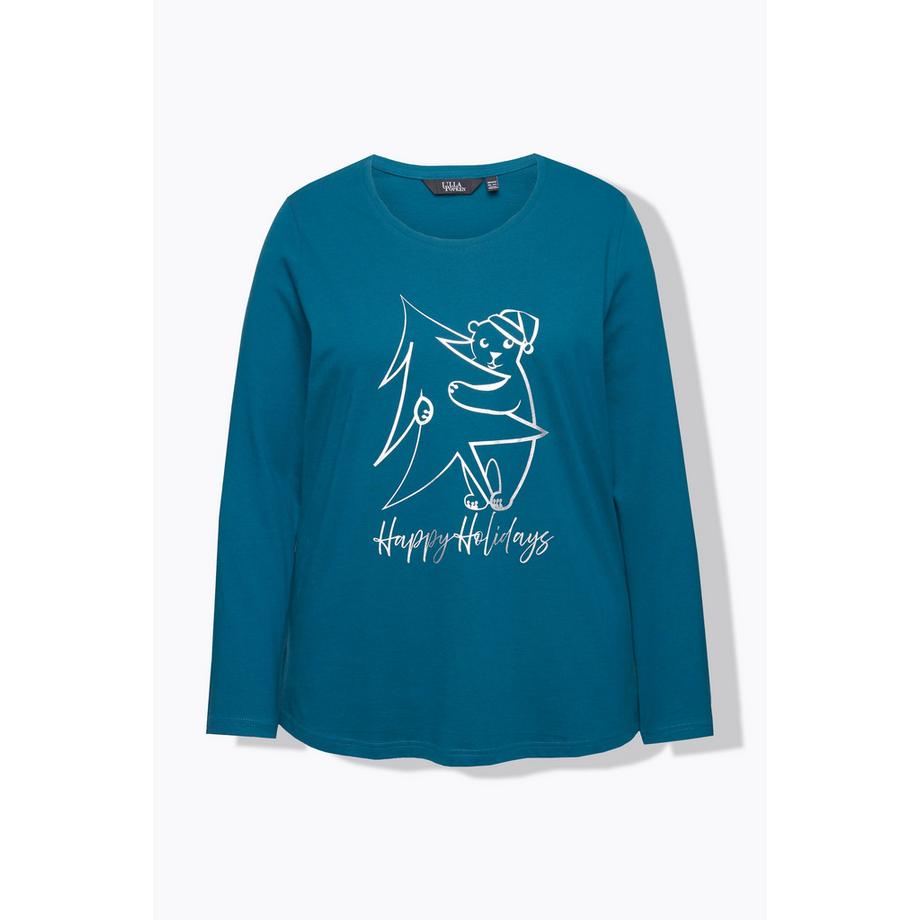 Ulla Popken Natalizio Classic Girocollo Maniche Lunghe Maglia  