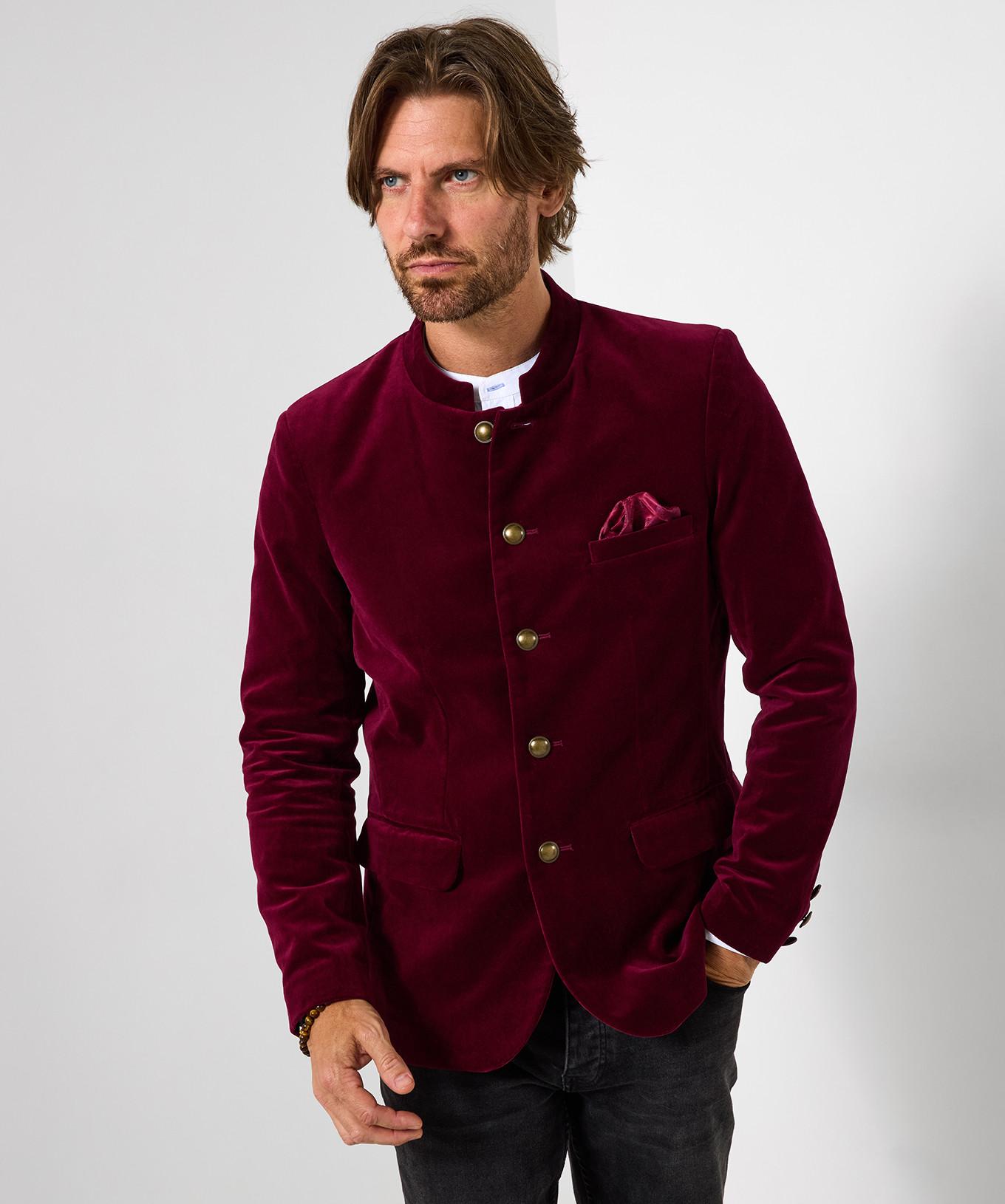 Joe Browns Veloursjacke Nehru-Kragen  