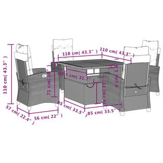 VidaXL Garten essgruppe poly-rattan  