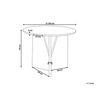 Beliani Table de repas en Acacia Moderne ARRAN  