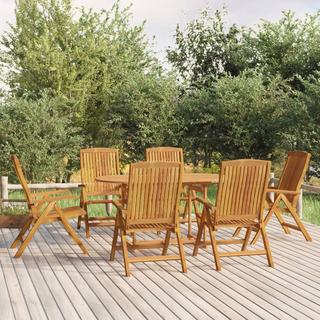 VidaXL sedia da giardino reclinabile Teak riciclato  