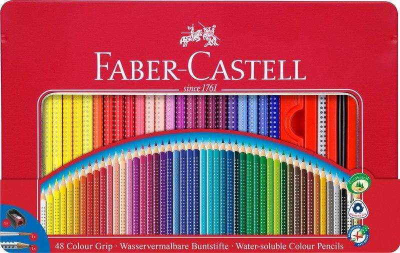 Faber-Castell FABER-CASTELL Farbstifte Colour Grip 112448 48er Metalletui  