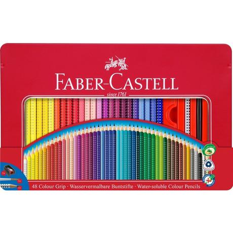 Faber-Castell FABER-CASTELL Farbstifte Colour Grip 112448 48er Metalletui  