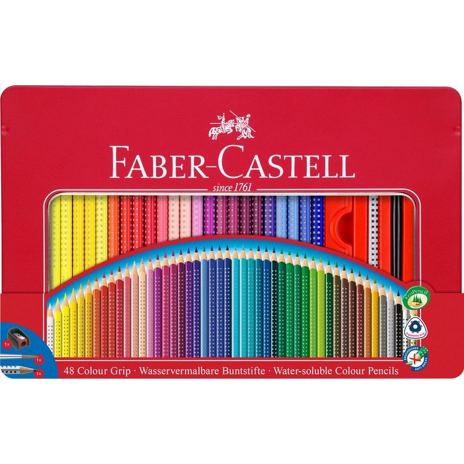 Faber-Castell FABER-CASTELL Farbstifte Colour Grip 112448 48er Metalletui  