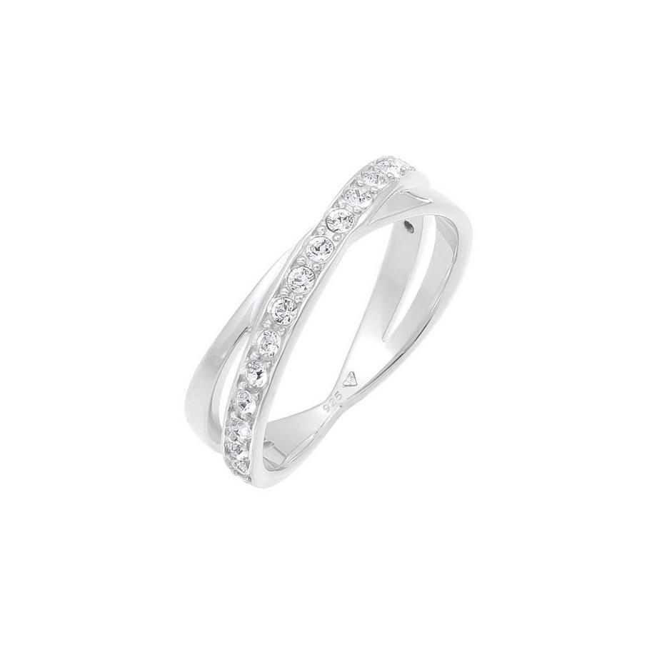 Bague Croisé Avec Des Cristaux