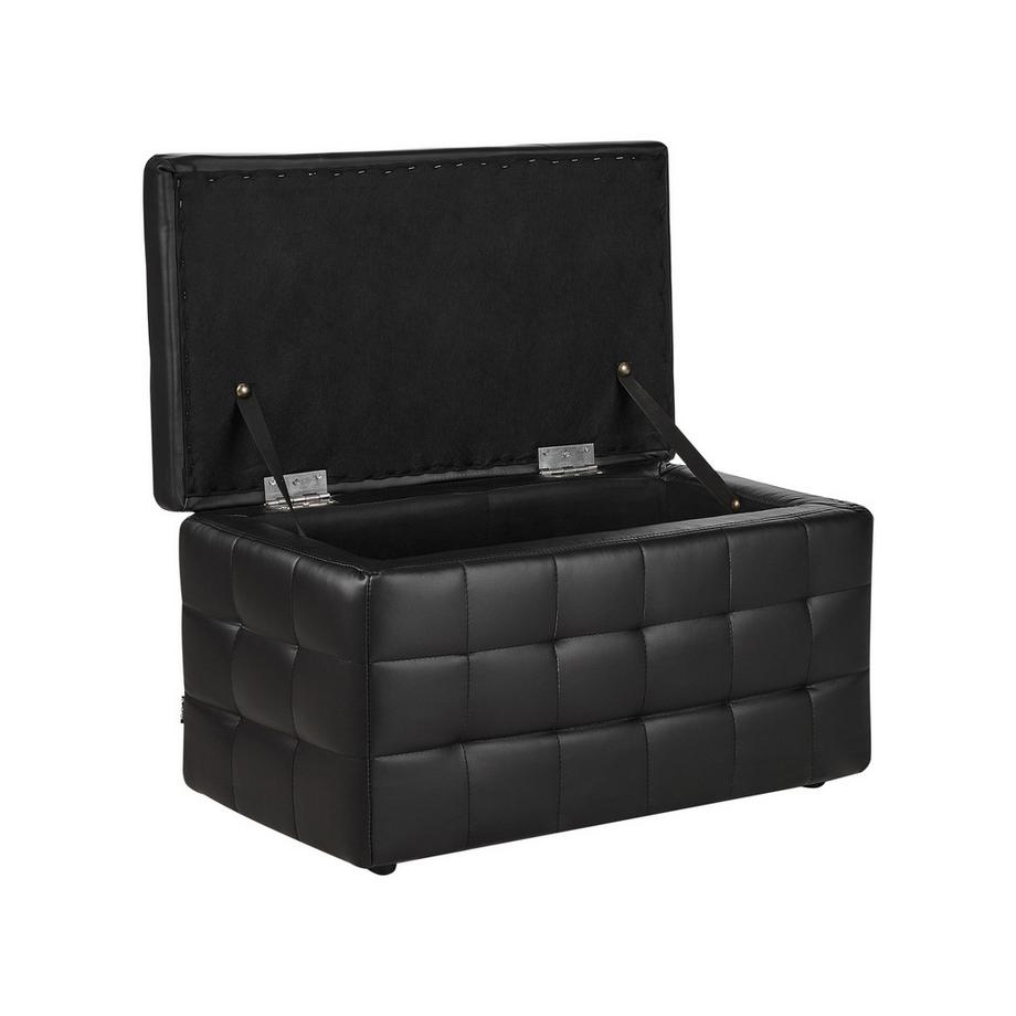 Beliani Pouf de rangement en Cuir PU Glamour MICHIGAN  