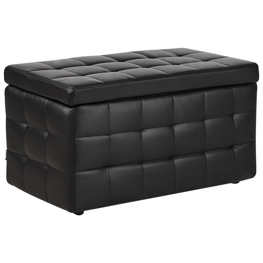 Beliani Pouf de rangement en Cuir PU Glamour MICHIGAN  
