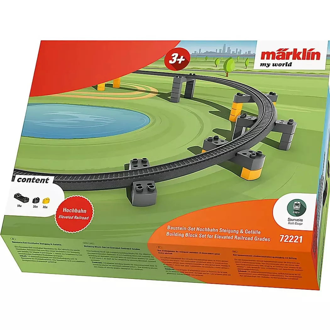 märklin - my world Baustein-Set Hochbahn Steigung & Gefälle, 10mm