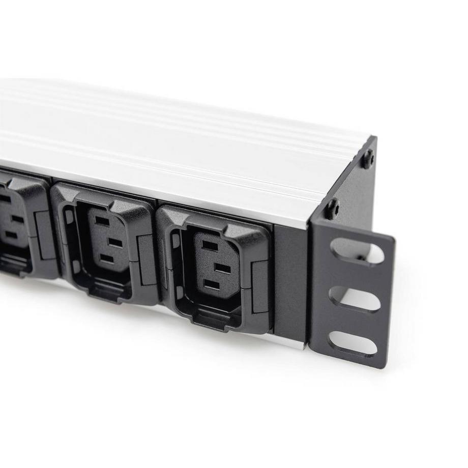 Digitus  PDU en 1HE, montage en rack, 8 x C13, 2 x C19 16 A, 230 VAC, 50/60Hz, prise IEC C20 