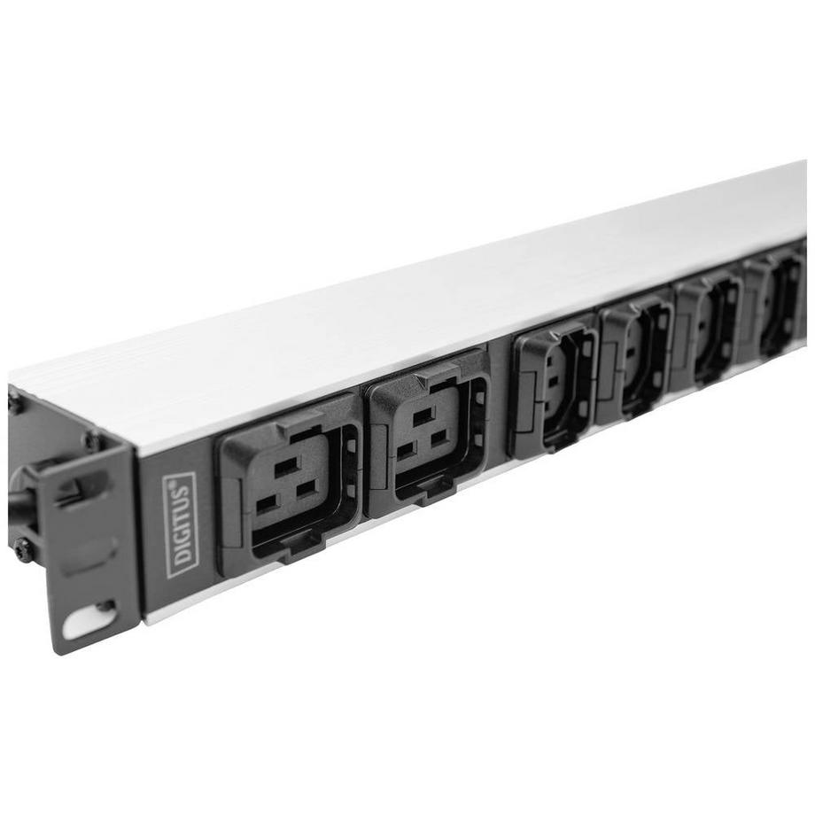 Digitus  PDU en 1HE, montage en rack, 8 x C13, 2 x C19 16 A, 230 VAC, 50/60Hz, prise IEC C20 