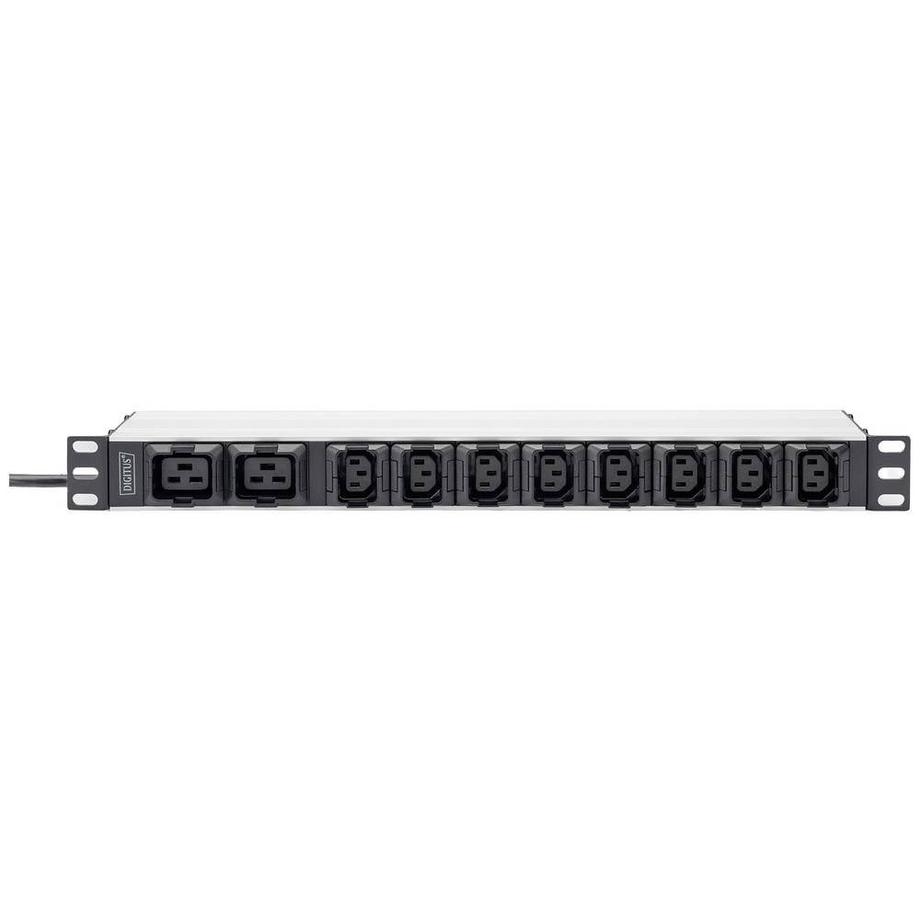 Digitus  PDU en 1HE, montage en rack, 8 x C13, 2 x C19 16 A, 230 VAC, 50/60Hz, prise IEC C20 