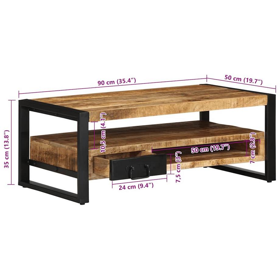 VidaXL Couchtisch mangoholz  