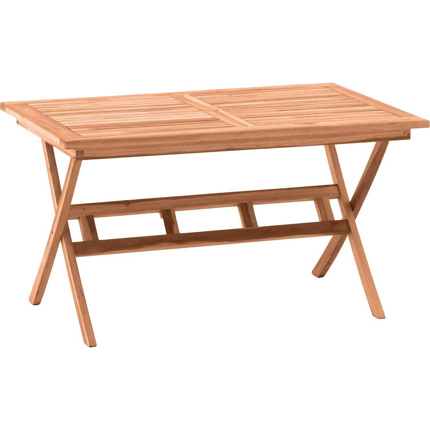 mutoni Table de jardin en teck 135x85  