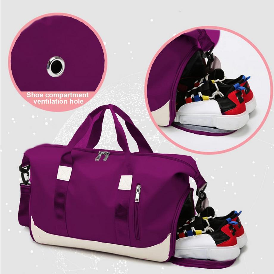 Only-bags.store Sac de sport avec compartiment à chaussures et compartiment humide  