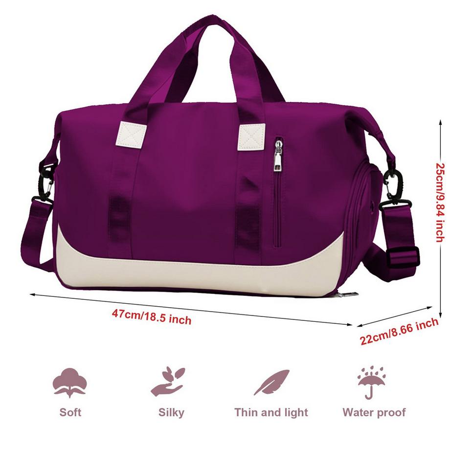 Only-bags.store Sac de sport avec compartiment à chaussures et compartiment humide  