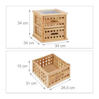 B2X Beistelltisch aus Walnussholz mit 2 Schubladen  