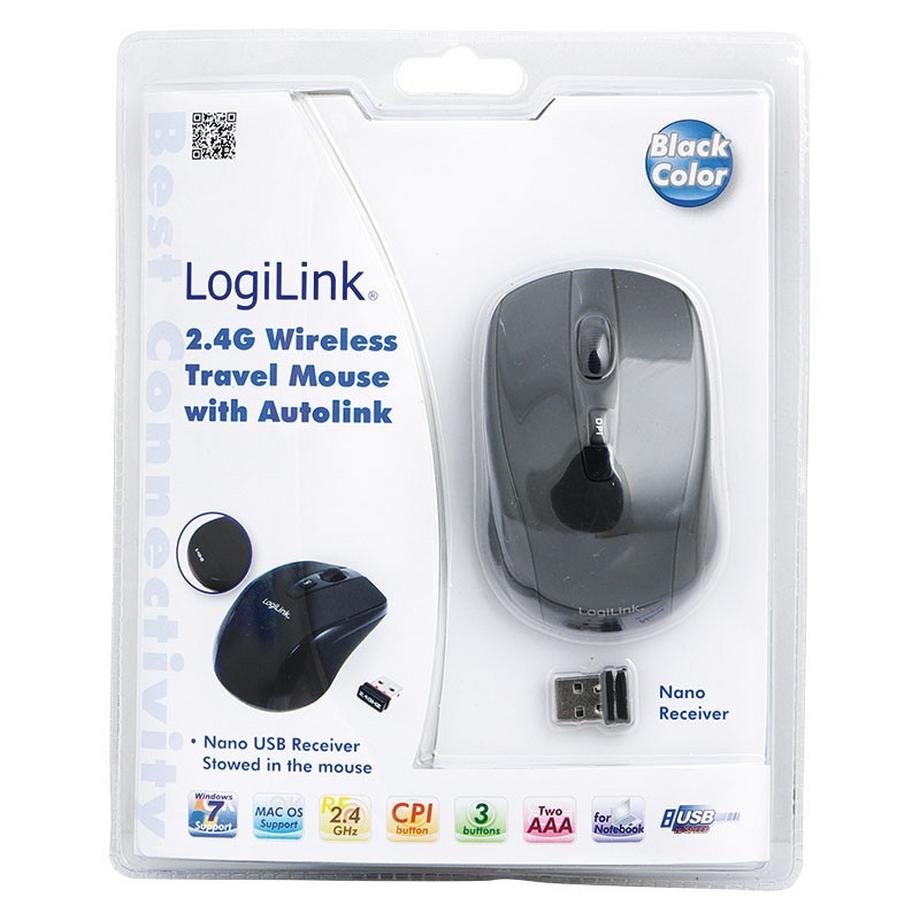 LogiLink  Kabellose optische Maus mit 3 Tasten 