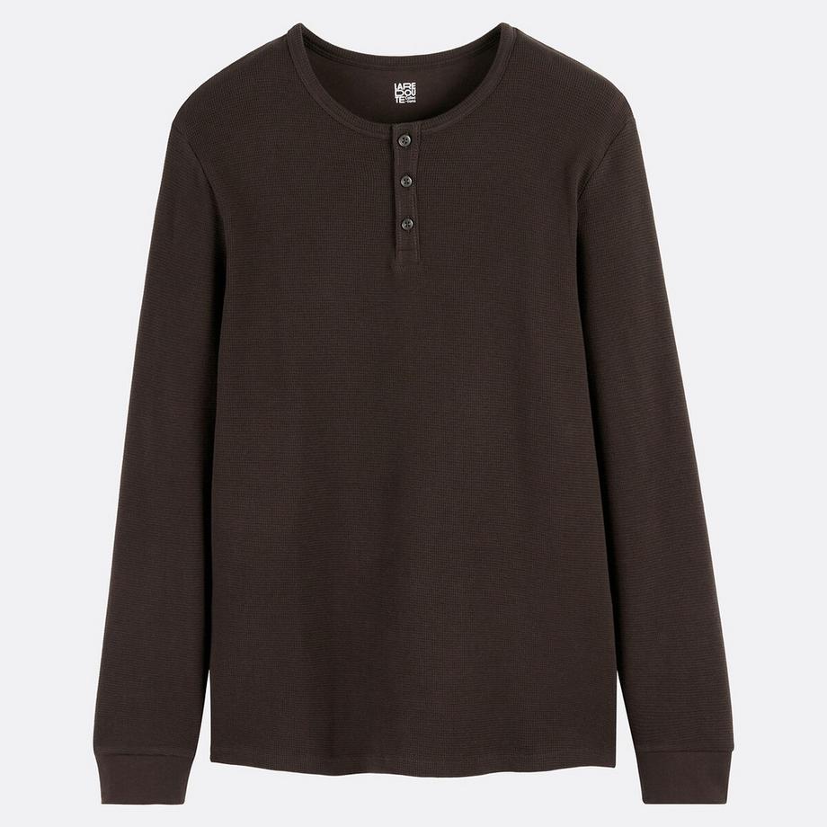 La Redoute Collections Top Henley a Maniche Lunghe  