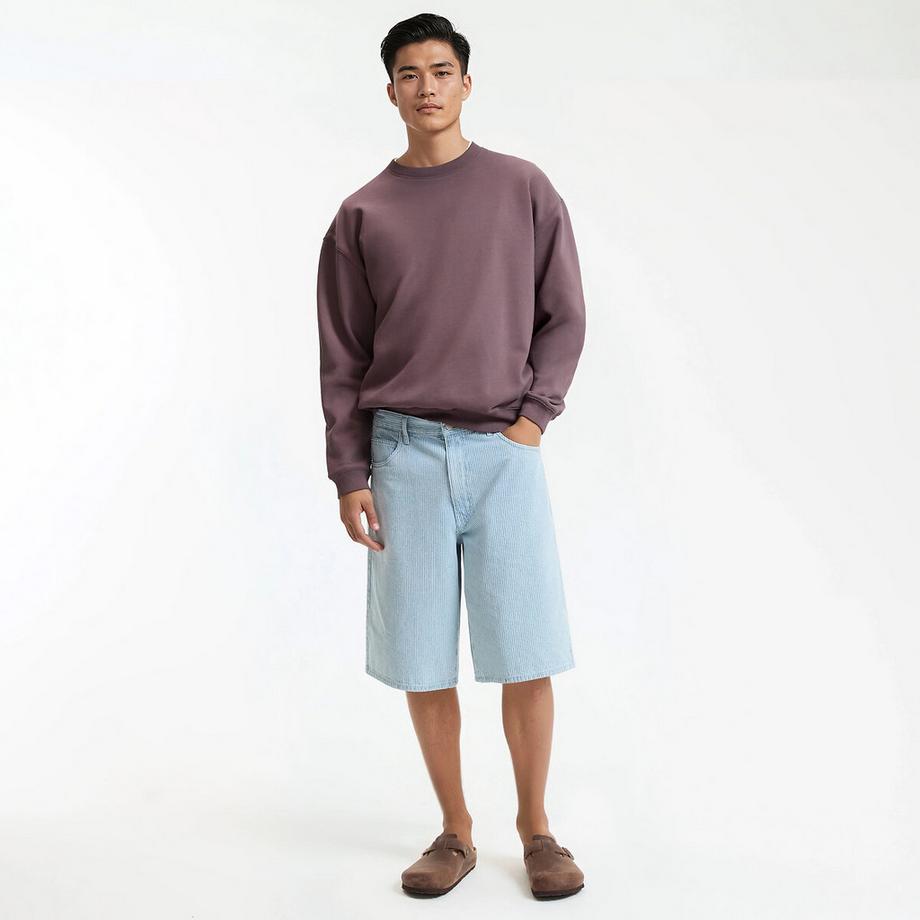 La Redoute Collections  Sweatshirt mit Rundhalsausschnitt stonewashed 