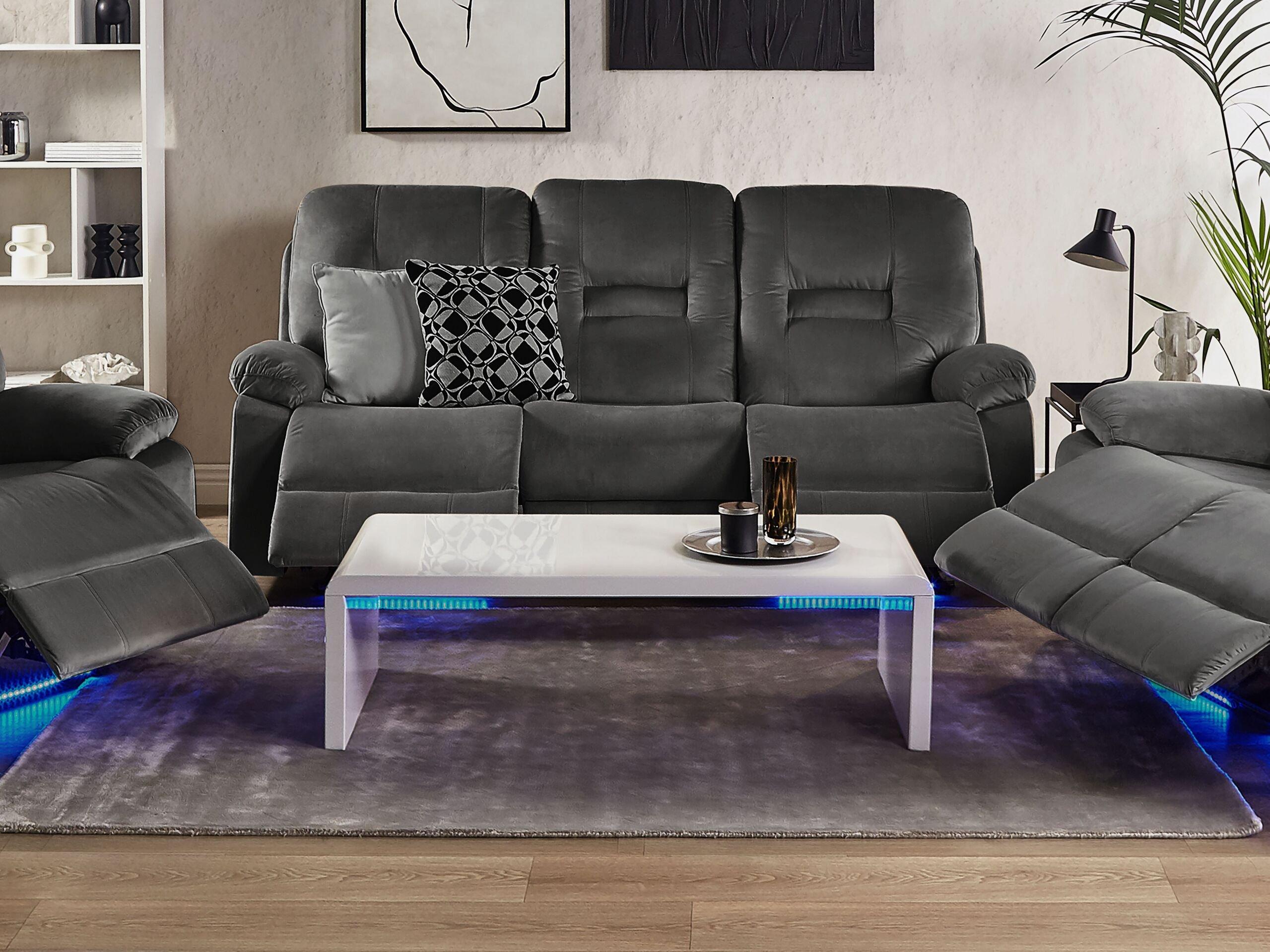 Beliani 3 Sitzer Sofa aus Samtstoff Modern BERGEN  