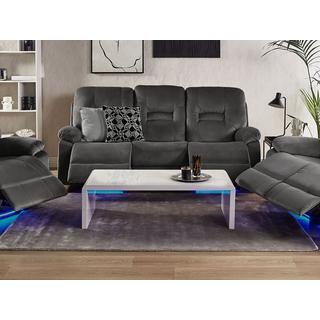 Beliani 3 Sitzer Sofa aus Samtstoff Modern BERGEN  