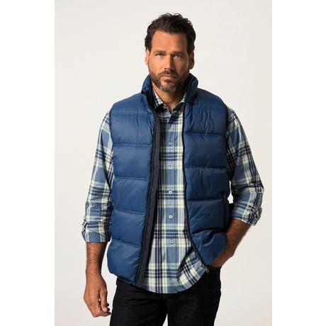 JP1880  Gilet matelassé à col montant, ventre confort, collection Outdoor bleu jean 