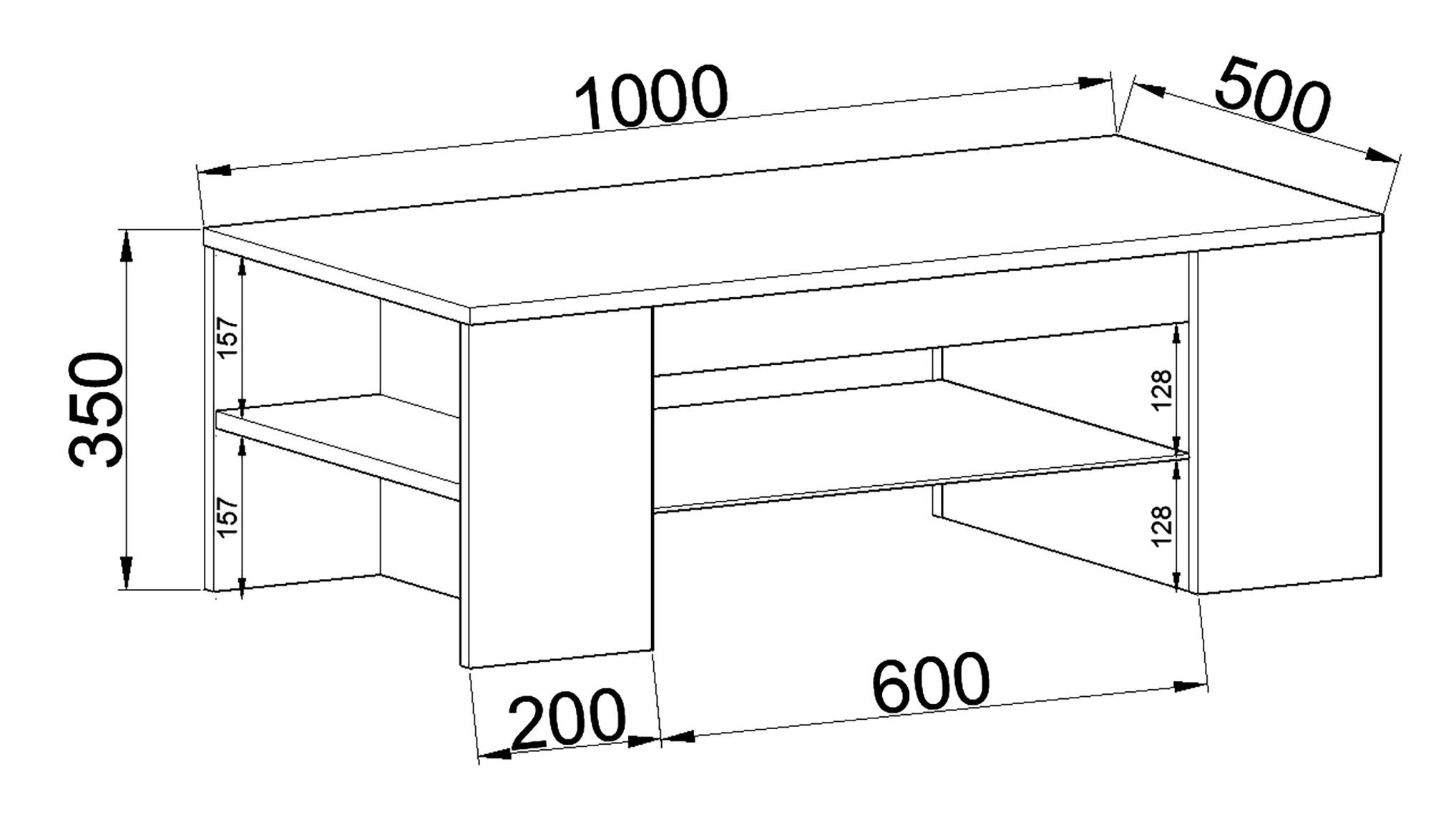 VCM Holz Couchtisch  Tunas  