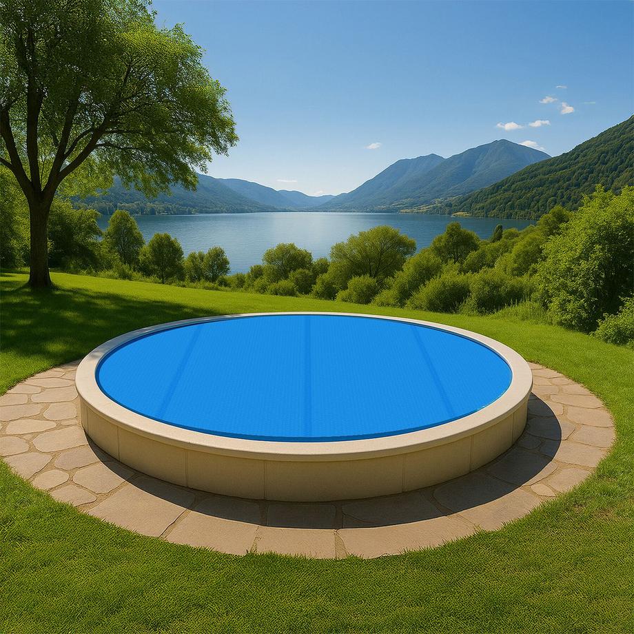 Tectake  Bâche de piscine  ronde et flottante 