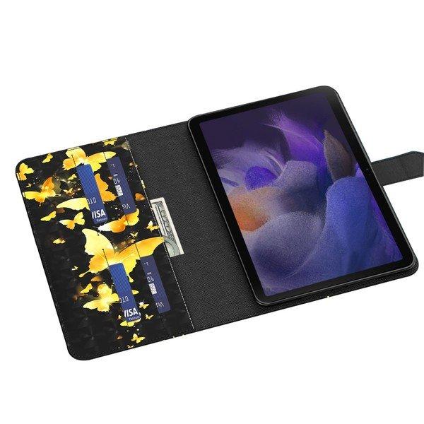 Cover-Discount  Galaxy Tab A8 10.5 - Custodia Glitter Effect fiore farfalla 