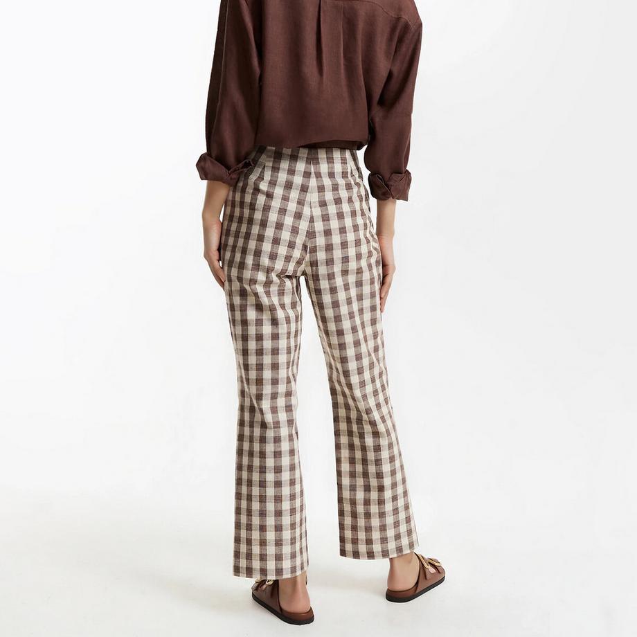 La Redoute Collections Pantaloni Bootcut Lunghezza 7/8 Stampa Vichy  