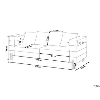 Beliani 3 Sitzer Sofa aus Kunstleder Modern GRANNA  