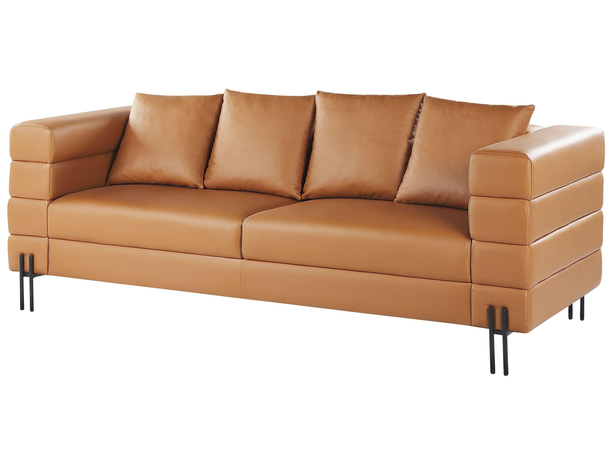 Beliani 3 Sitzer Sofa aus Kunstleder Modern GRANNA  