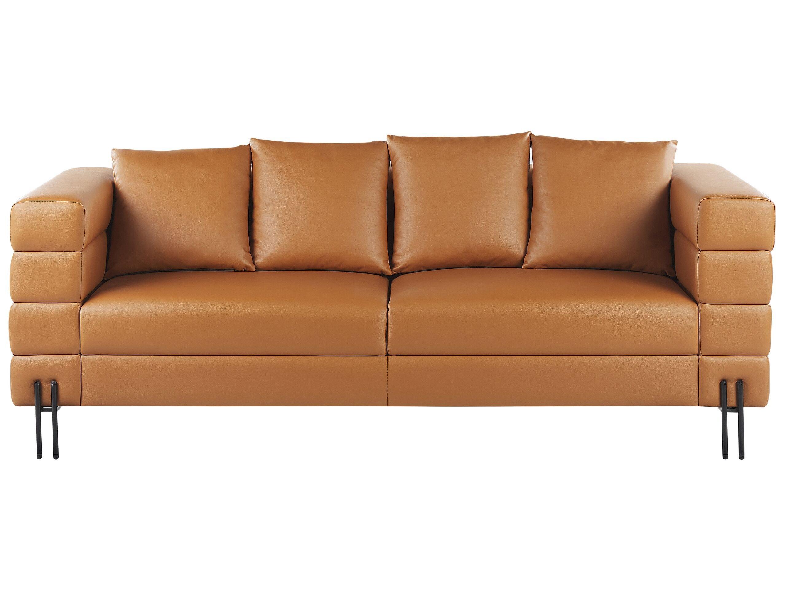 Beliani 3 Sitzer Sofa aus Kunstleder Modern GRANNA  