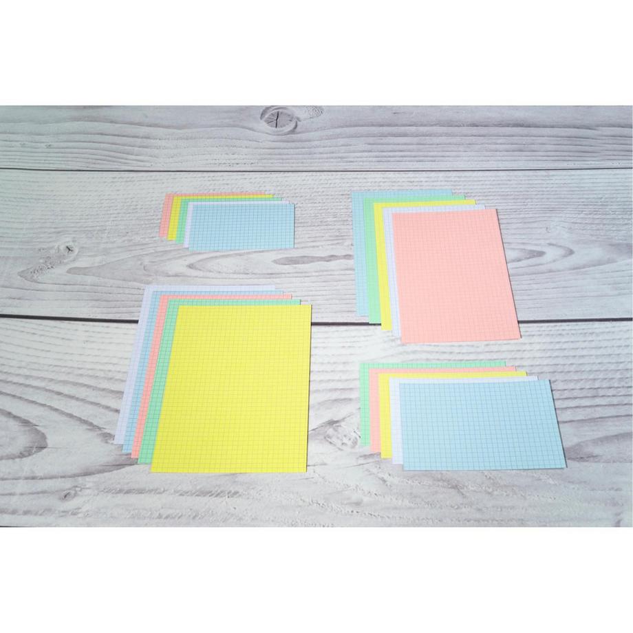 Exacompta Étui de 100 fiches - bristol quadrillé 5x5 non perforé 148x210mm - x 10  