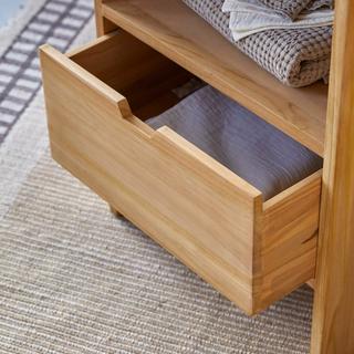 Tikamoon Waschtischunterschrank aus massivem Teakholz 60 cm Kwarto  